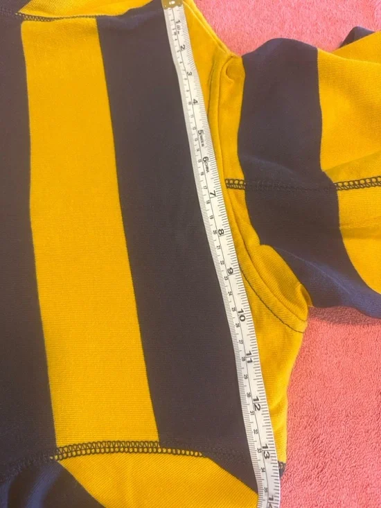 Gymboree Yellow and Black Striped Hooded Henley Long-Sleeve Tee - Picture 5 of 11